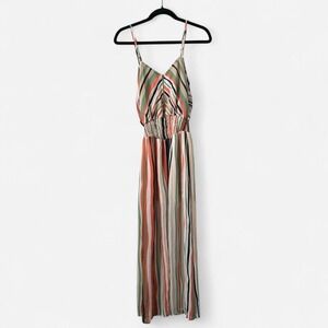 Women's Smocked Striped Maxi Dress size 5/Medium Fire Los Angeles